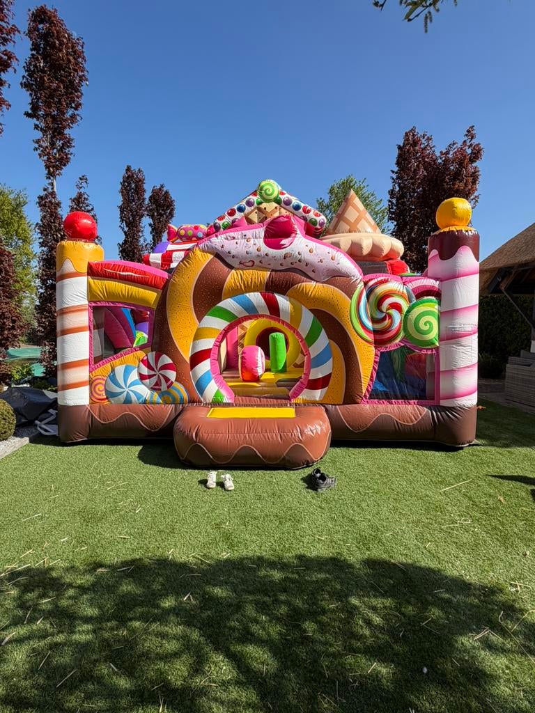Te huur “Candy” springkussen, Ophalen of Verzenden, Overige