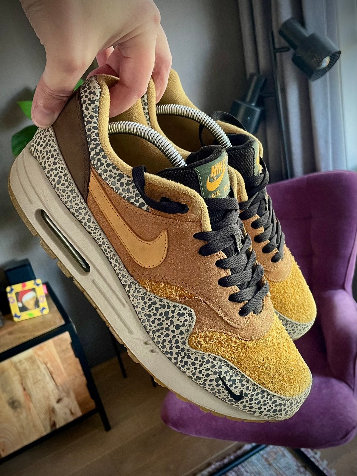 Nike Air Max 1 Atmos Safari 2016 maat 44,5, Ophalen of Verzenden, Zo goed als nieuw, Overige kleuren