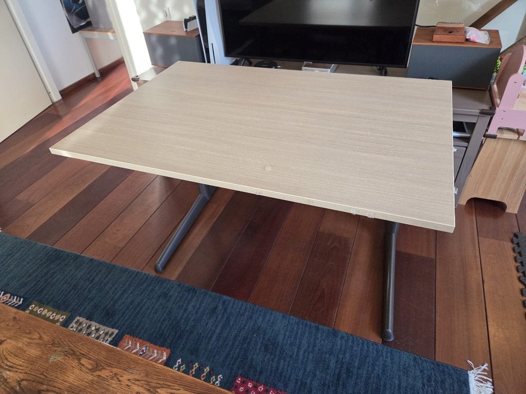Grote hoekbureau of 2 losse bureaus, Huis en Inrichting, Bureaus, Ophalen, Gebruikt, In hoogte verstelbaar, Spaanplaat of MDF