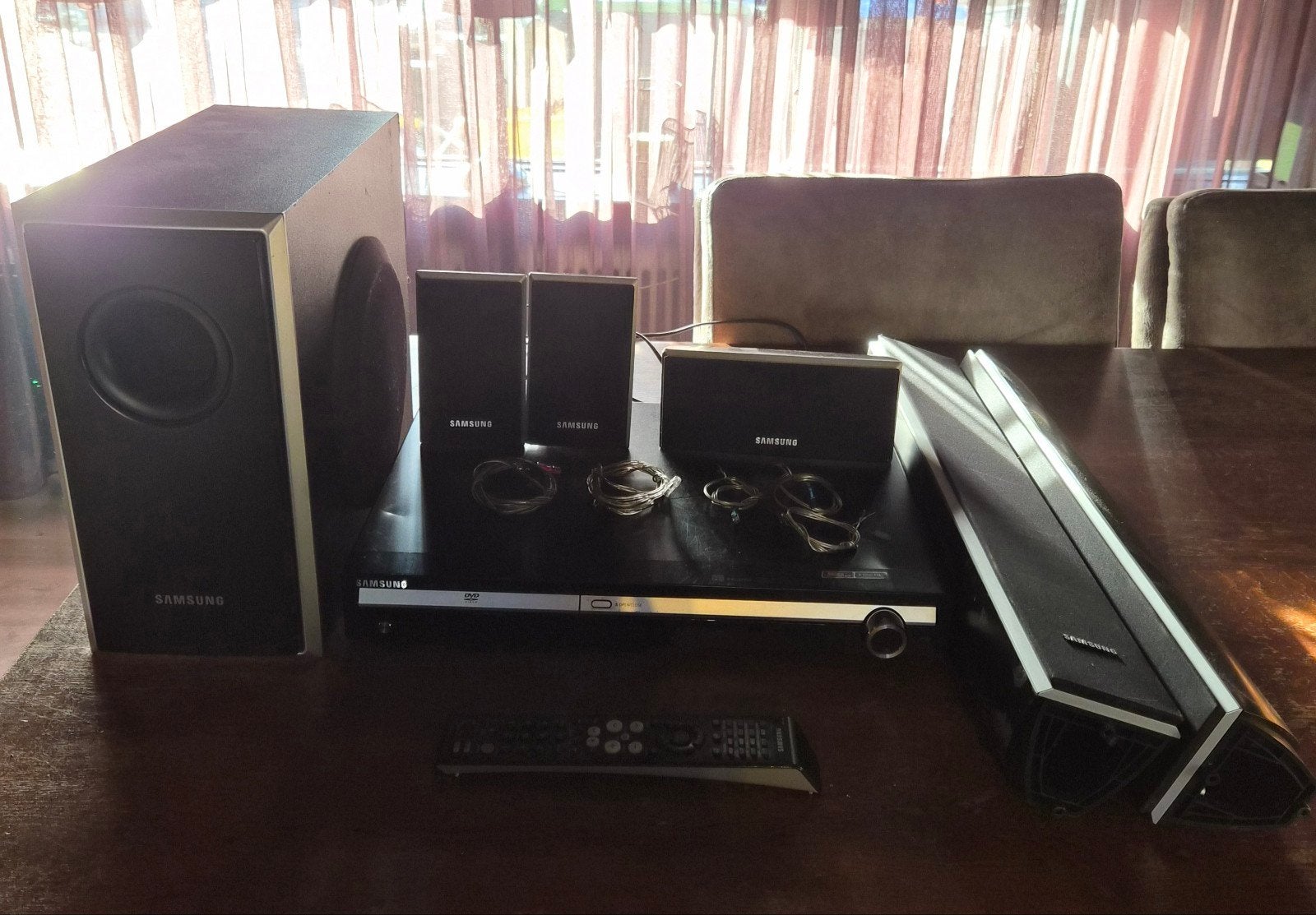 Samsung Home Cinema Set met DVD-speler en 5.1 geluid, Ophalen, Gebruikt, 70 watt of meer, 5.1-systeem