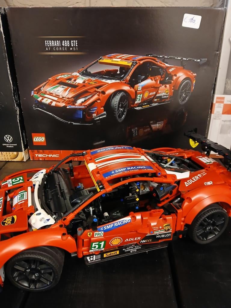 Lego Technic Ferrari 488 GTE AF Corse #51 (42125), Ophalen of Verzenden, Zo goed als nieuw