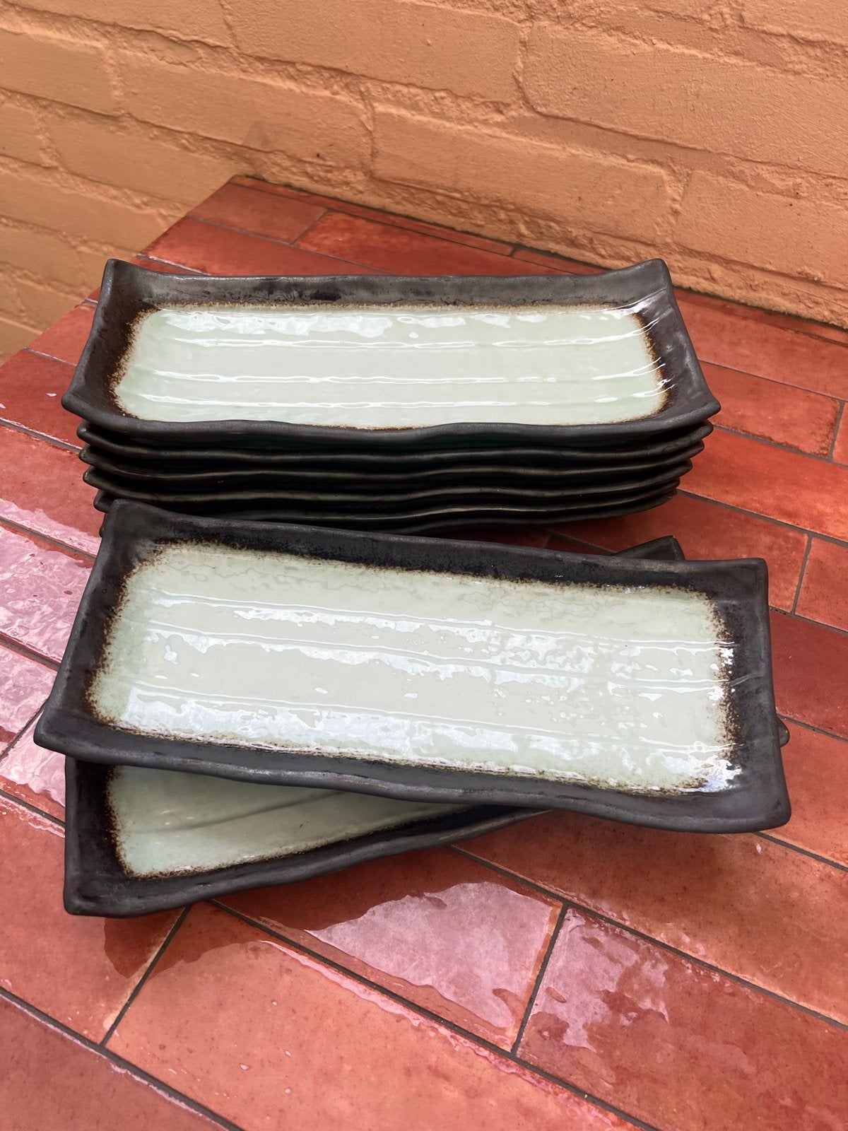 Set van 8 Aziatische Sushi Schalen - Zo goed als nieuw, Ophalen, Aziatisch, Keramiek, Schaal of Schalen