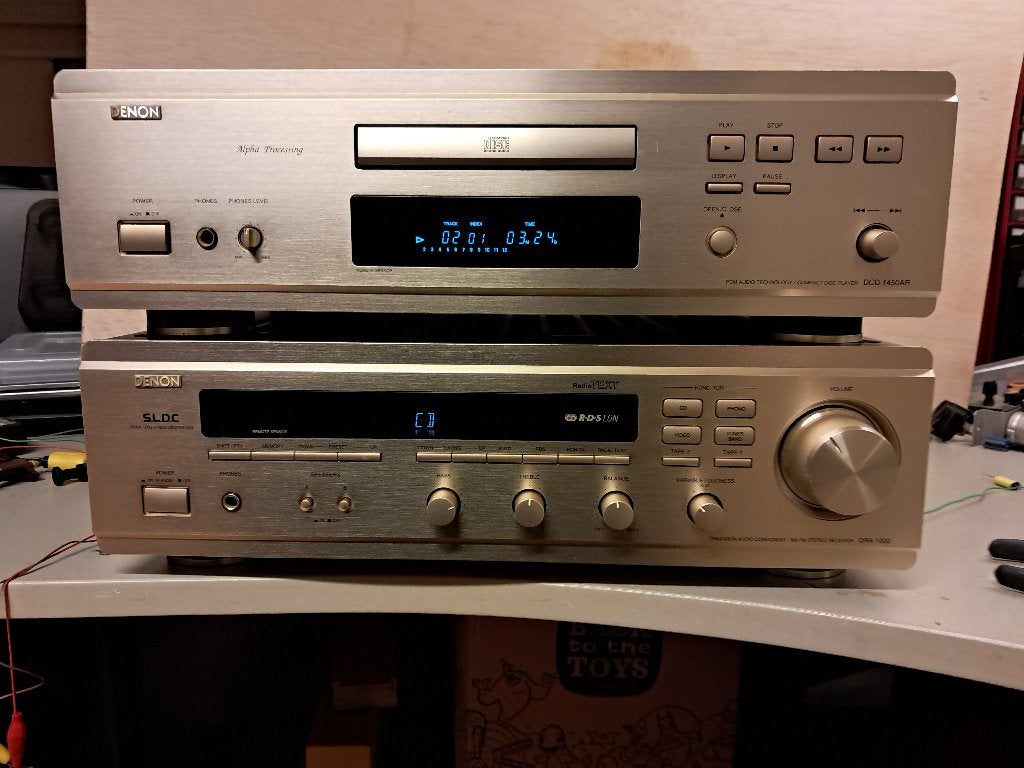Te koop: CD DCD-1450AR en AM/AM STEREO RECIEVER DRA-1000, Audio, Tv en Foto, Ophalen, Gebruikt, Denon