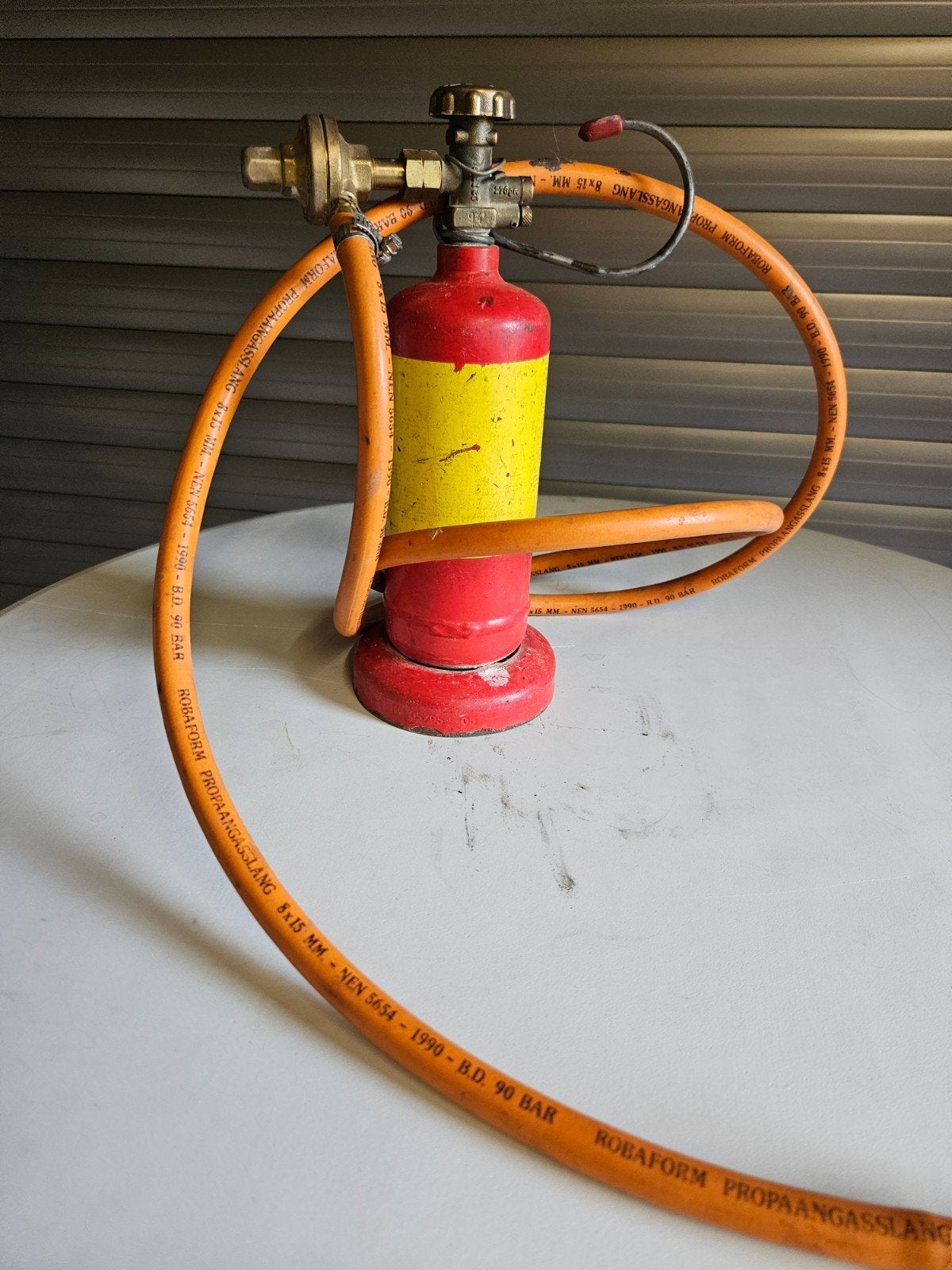 REMS Blitz Propaan Gasbrander met Gasfles, Doe-het-zelf en Verbouw, Gereedschap | Lasapparaten, Ophalen of Verzenden, Gebruikt