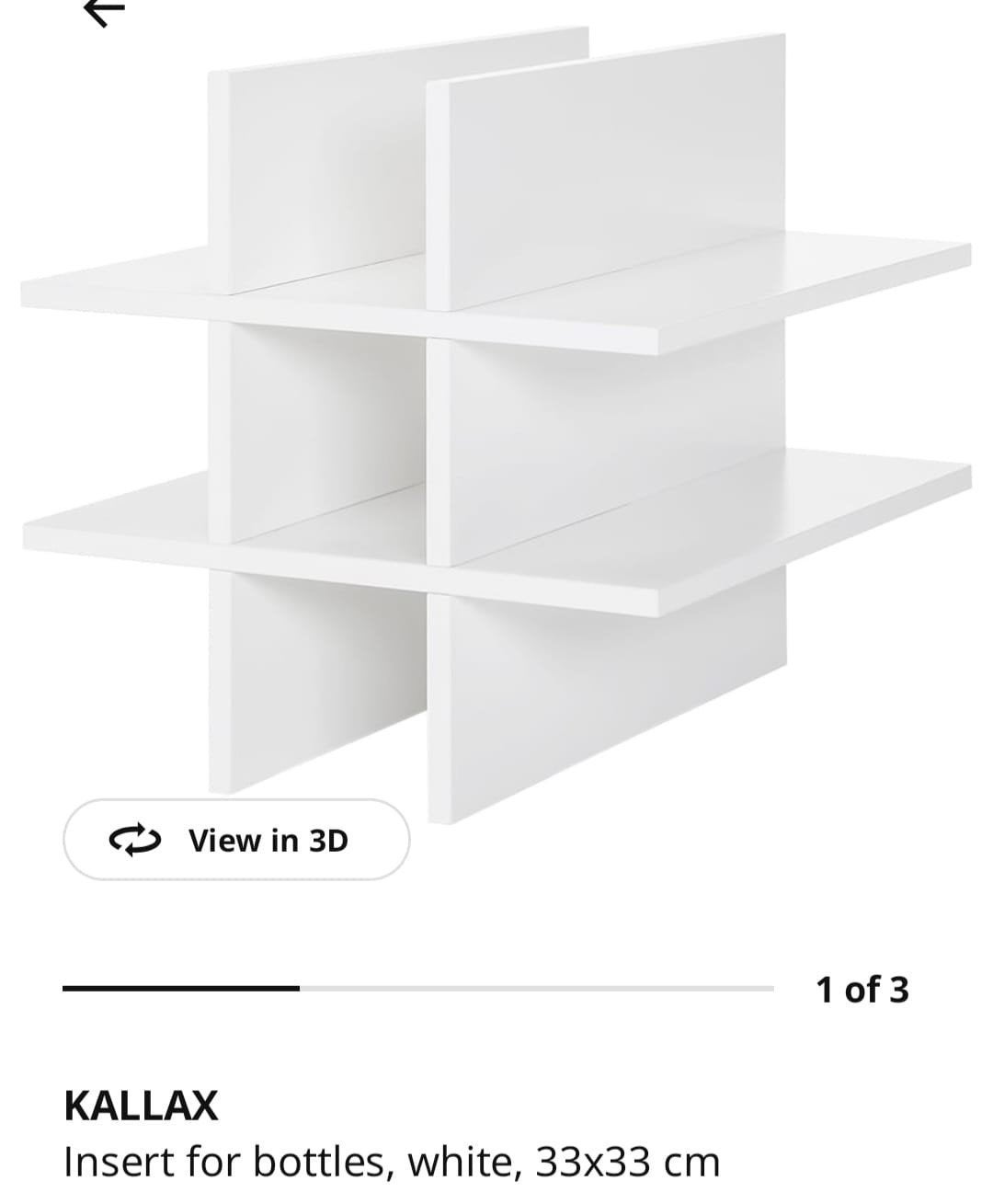 2x IKEA KALLAX Flessenrek Inzetstuk Wit - Wijnrek, Huis en Inrichting, Ophalen, 15 tot 25 flessen, Zo goed als nieuw, 5 – 50