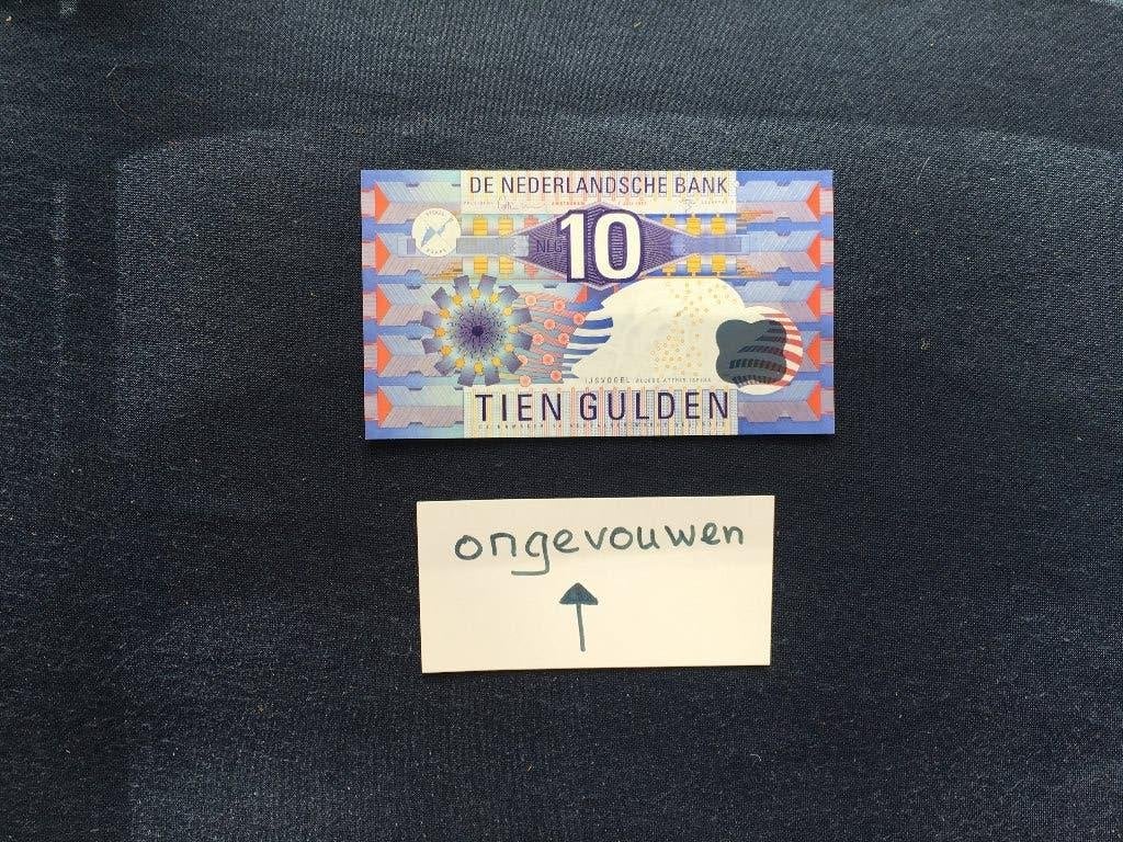 Ongevouwen 10 Gulden biljet (1997) - 'De IJsvogel', Verzenden, 10 gulden, Los biljet