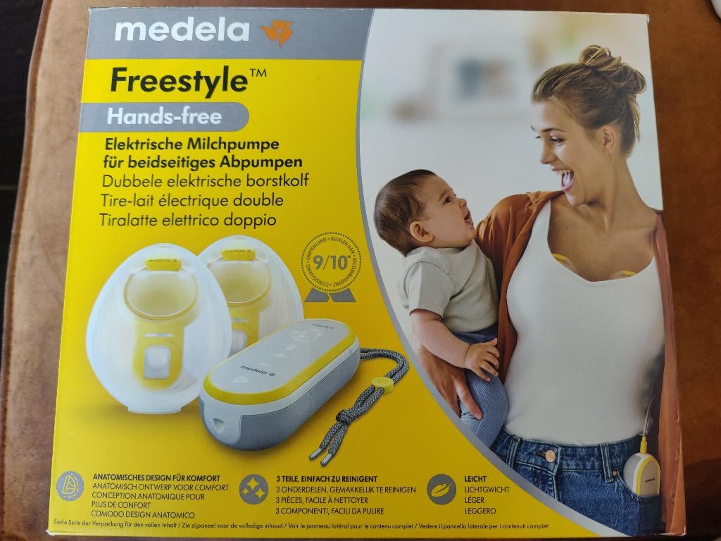 Medela Freestyle Hands-Free Dubbele Borstkolf, Ophalen of Verzenden, Zo goed als nieuw, Borstkolf