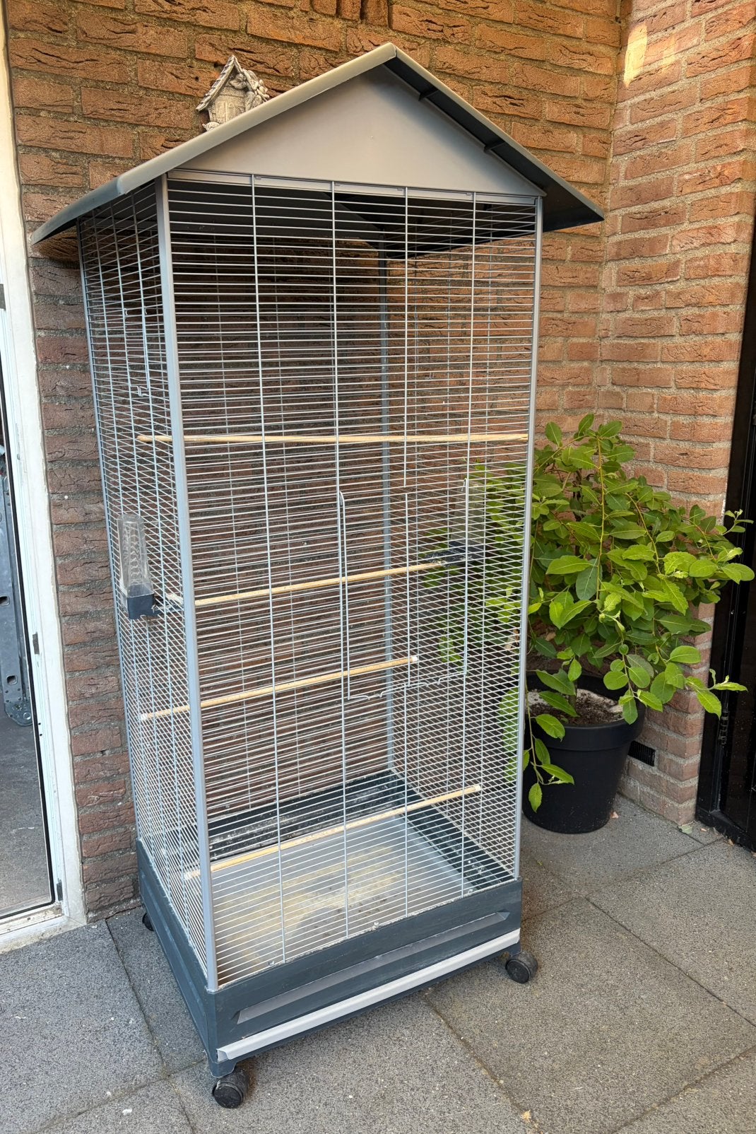 Kamervoliere met schoonmaakhulp MOET WEG, Ophalen, Gebruikt, Aluminium, Volière