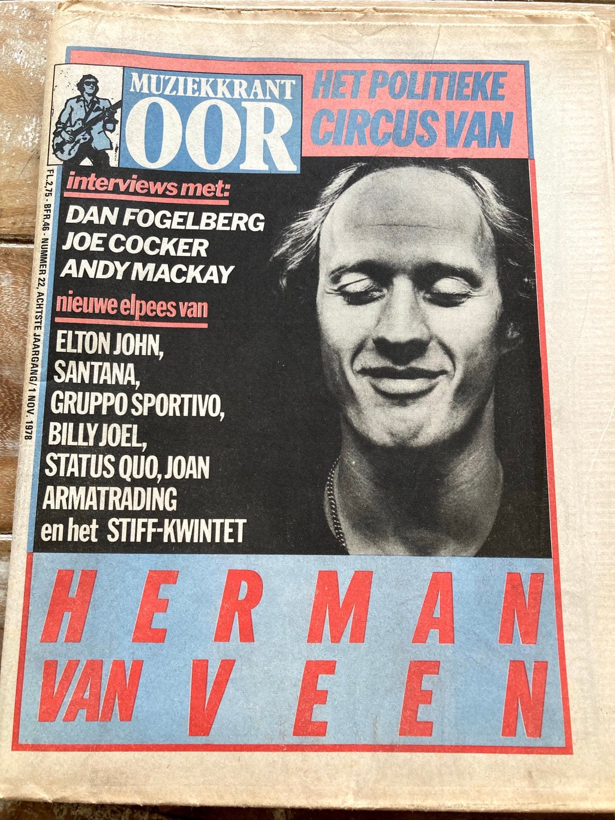 Muziekkrant OOR 1978 JOE COCKER Mick Jagger STEEL PULSE Veen, Ophalen of Verzenden, Zo goed als nieuw, Muziek, Film of Tv