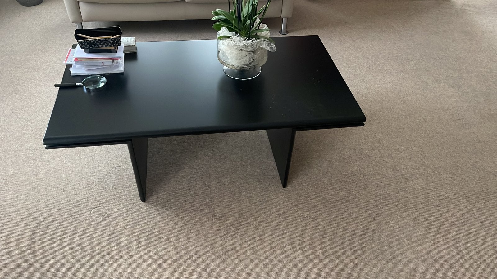 Salon tafel, Huis en Inrichting, Tafels | Salontafels, 100 tot 150 cm, Zo goed als nieuw, Minder dan 50 cm, Rechthoekig