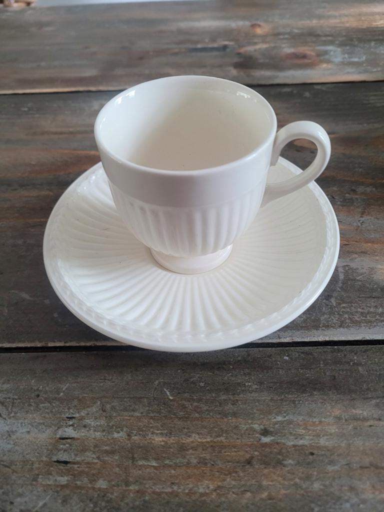 Wedgwood Edme Mokka/Espresso kop en schotels, Ophalen, Zo goed als nieuw, Wedgwood, Kop(pen) en/of Schotel(s)