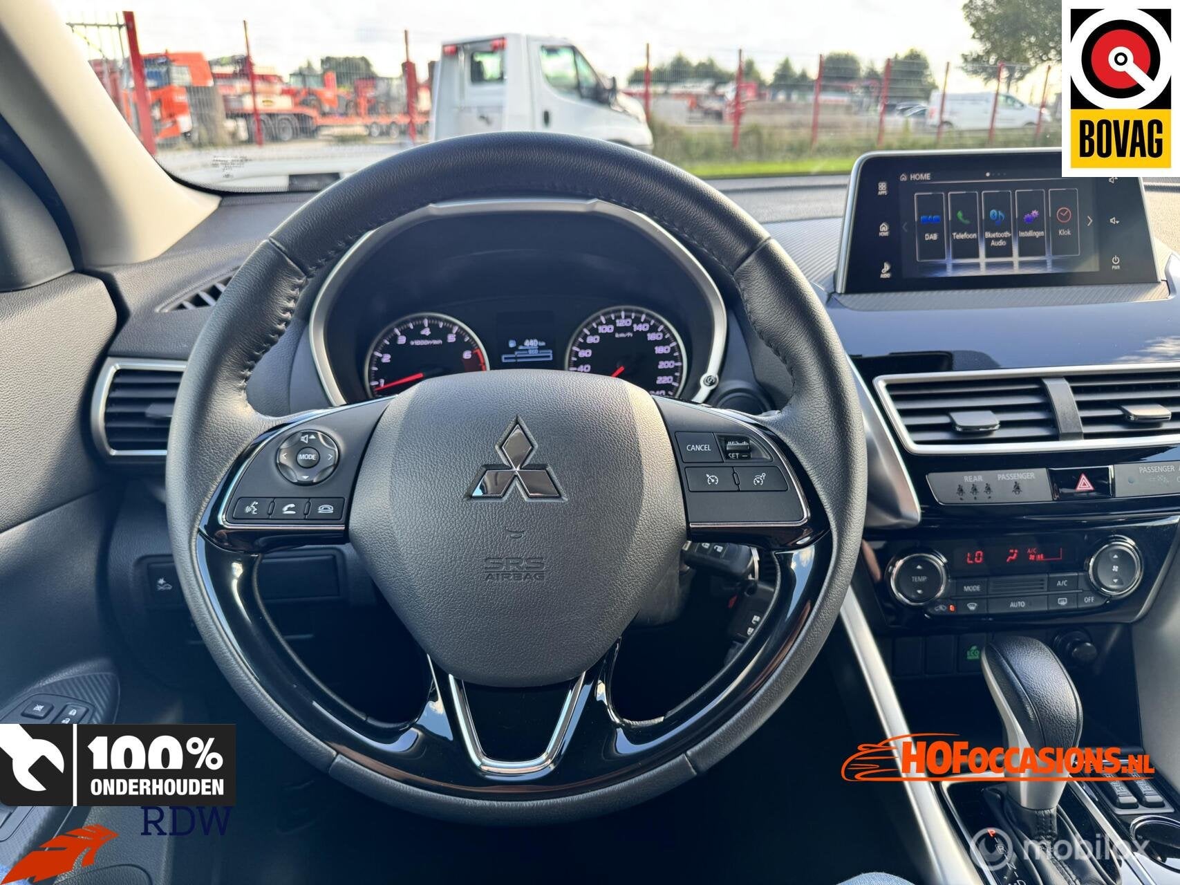 Mitsubishi Eclipse Cross 1.5 DI-T Black Edit. CARPLAY TREKHA, Auto's, Dealer onderhouden, Stof, Zwart, 4 cilinders