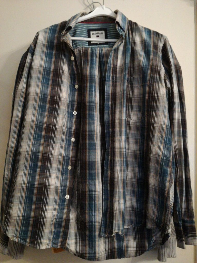 Als nieuw Overhemd BARTLETT Ruiten Blauw wit Zwart M, Kleding | Heren, Overhemden, Verzenden, Zo goed als nieuw, Blauw, Halswijdte 39/40 (M)