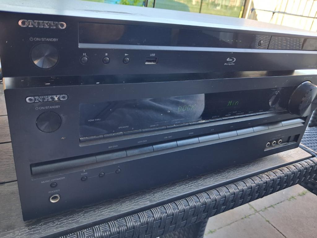Onkyo HT-R390 Versterker & BD-SP390 Blu-ray Speler, Ophalen of Verzenden, Gebruikt, Dvd-speler, Overige merken