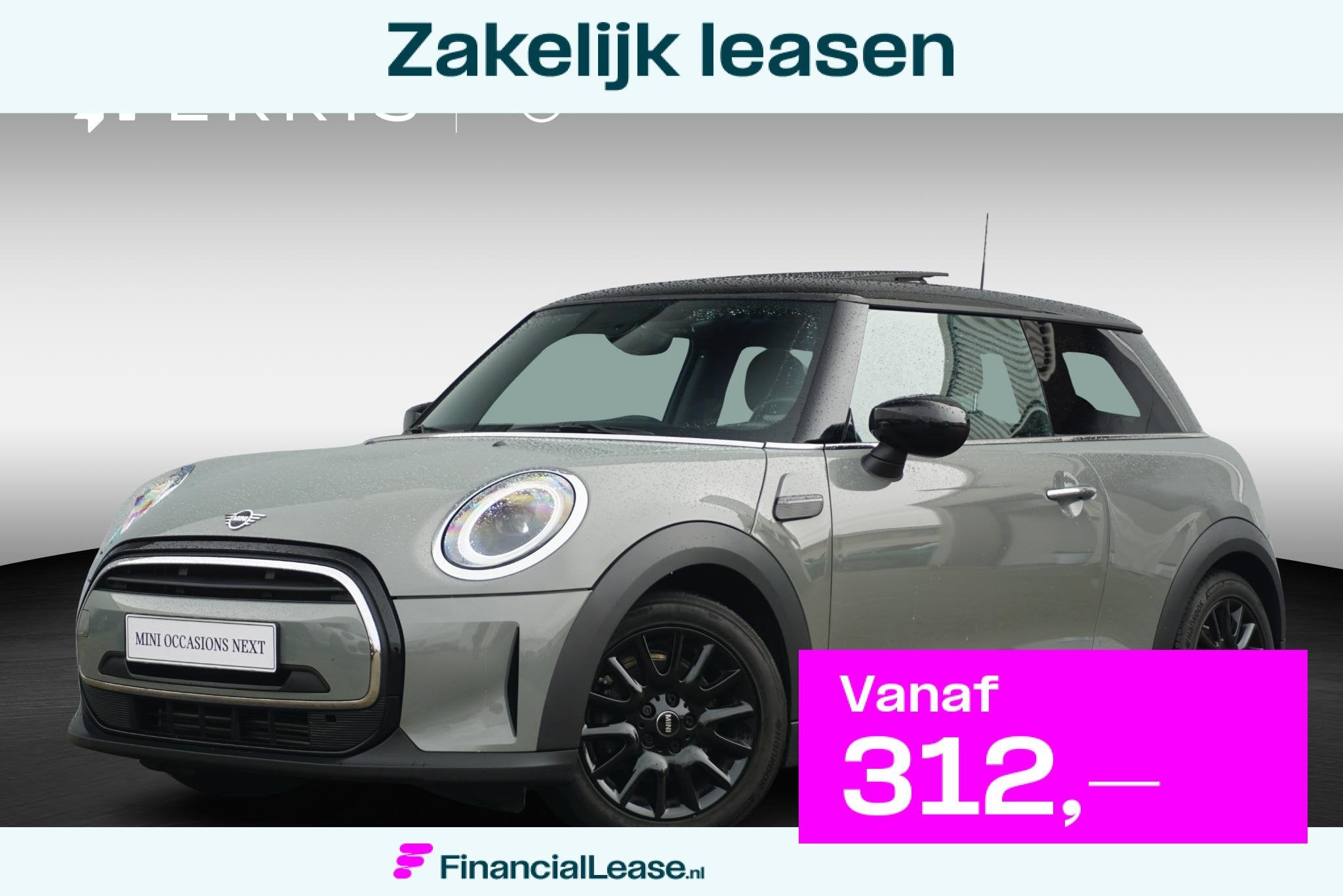 MINI 3-deurs Cooper Essential Uitvoering | Panoramadak | Nav, Voorwielaandrijving, Gebruikt, Met garantie (alle), 4 stoelen