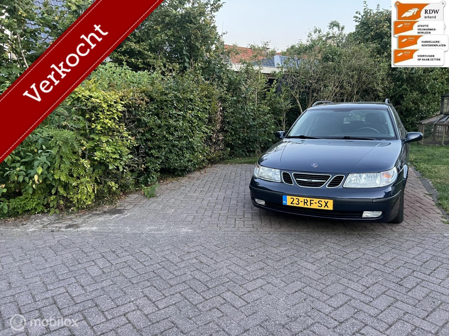Sportieve Saab 9-5 Estate 2.3t Linear Lpg/G3 bj 2005 nwe apk, Auto's, Voorwielaandrijving, 4 cilinders, 2290 cc, Blauw