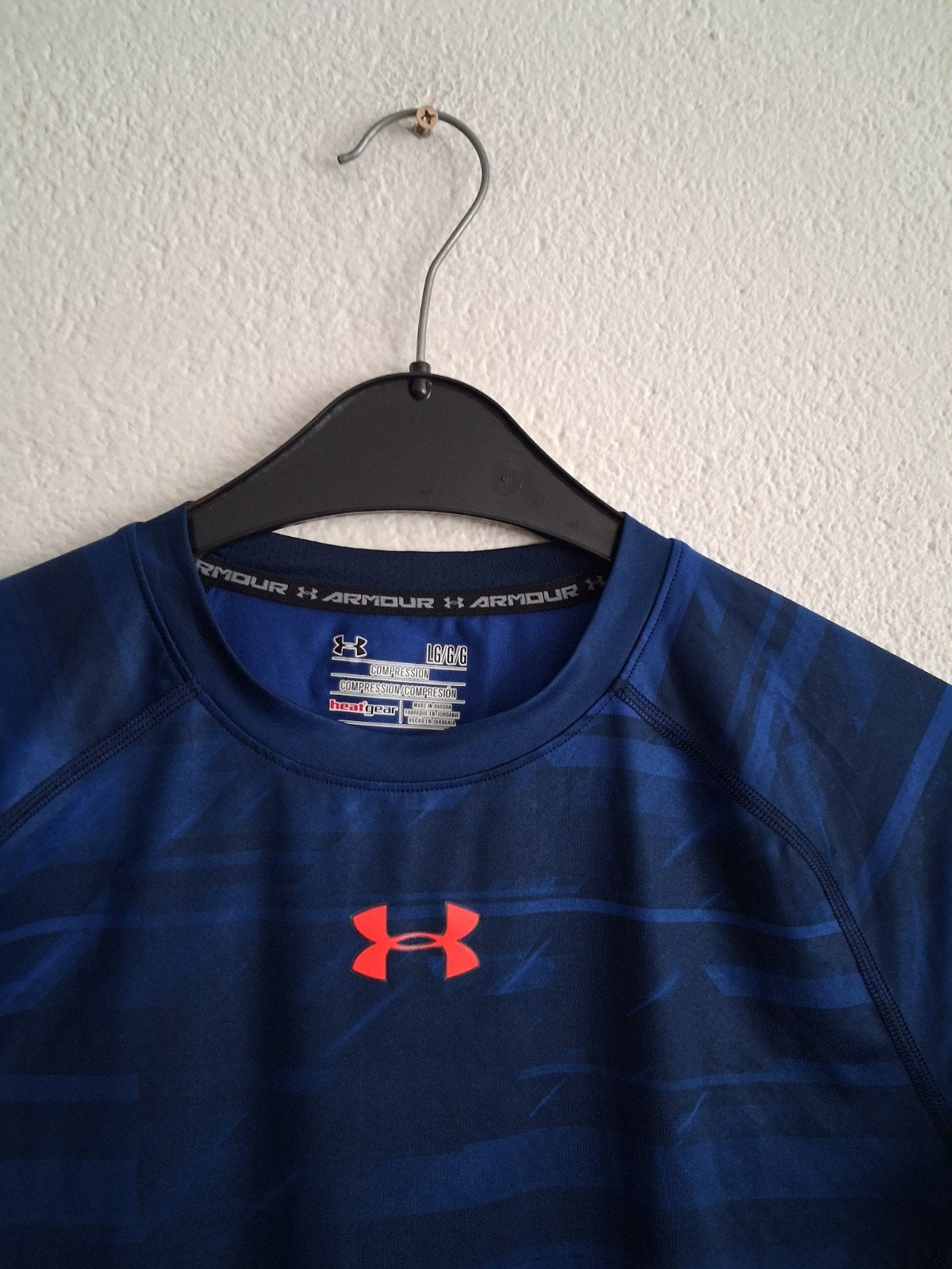 Under Armour HeatGear compressie shirt - Blauw (L), Kleding | Heren, Maat 52/54 (L), Fitness, Blauw, Under Armour