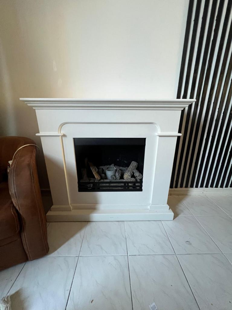 Sfeerhaard met ombouw - 119x38x114 cm, Huis en Inrichting, Haarden, Ophalen