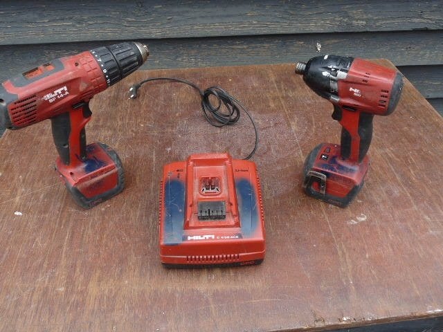 hilti accu boorm + slagschroefmachine zie omschrijving ., Ophalen of Verzenden, Gebruikt, Boormachine