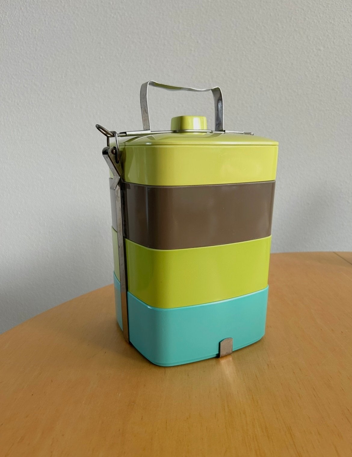 Vintage stapelbare lunchbox, Overige typen, Ophalen of Verzenden, Zo goed als nieuw