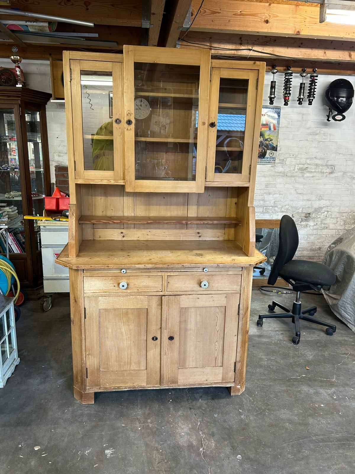 Vintage buffetkast, Ophalen, Zo goed als nieuw, 25 tot 50 cm, 200 cm of meer