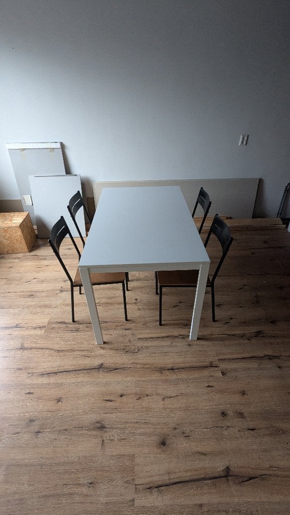 Ikea tafel met stoelen, Huis en Inrichting, Ophalen, Overige materialen, Gebruikt, 100 tot 150 cm