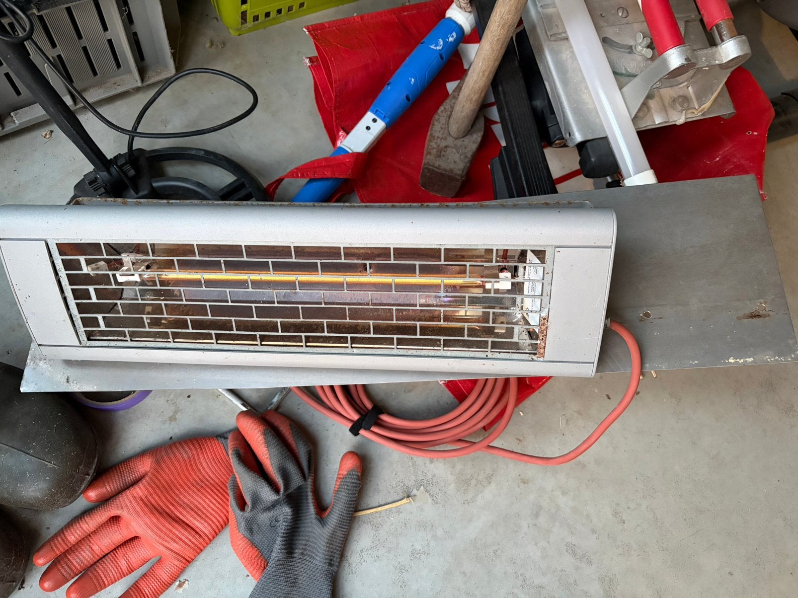 Terrasverwarmer elektrisch, Tuin en Terras, Terrasverwarmers, Ophalen, Zo goed als nieuw