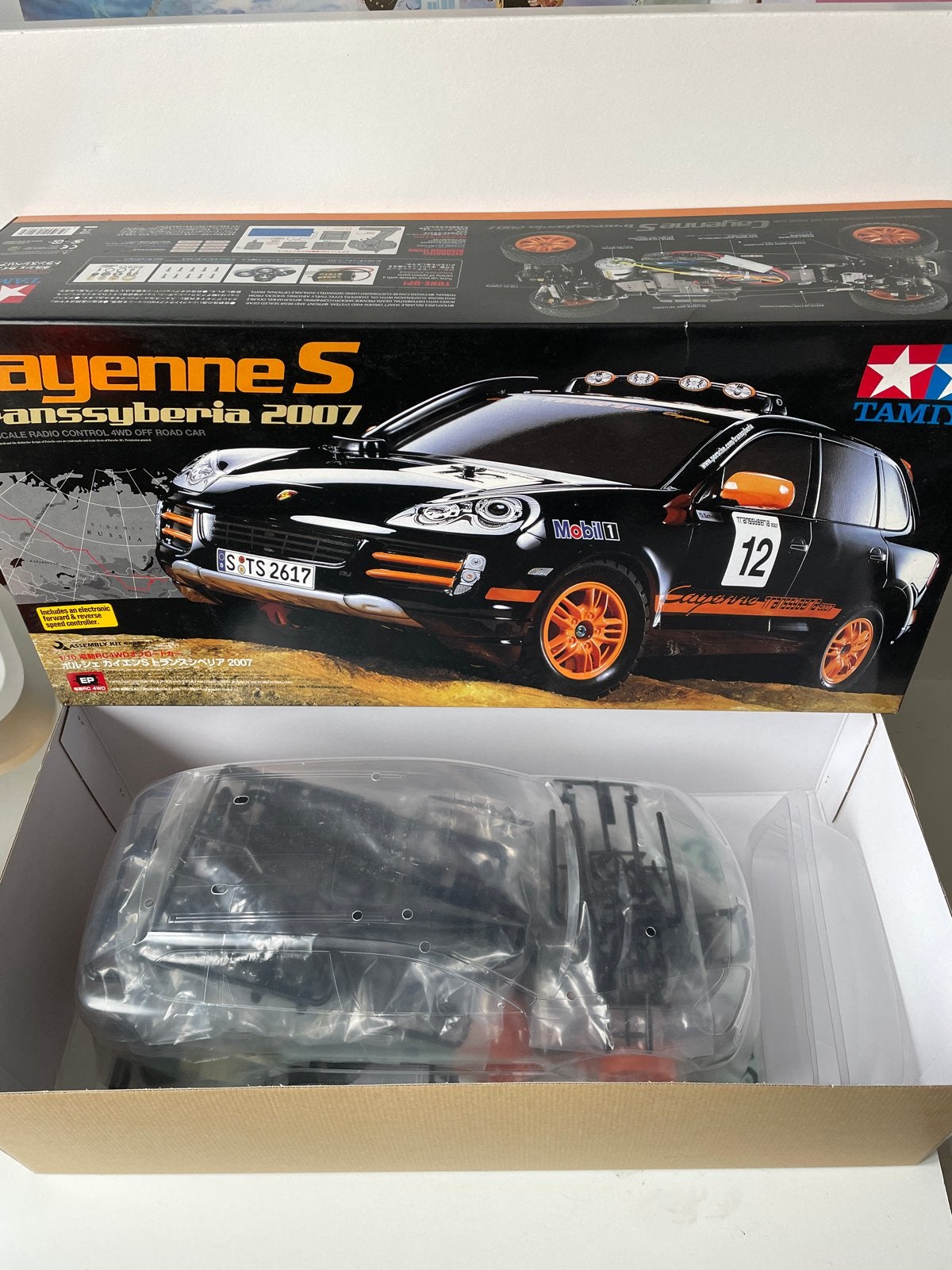 Tamiya Porsche Cayenne S Transsyberia 2007 RC Modelbouw, Auto, 1:32 tot 1:50, Nieuw, Ophalen of Verzenden