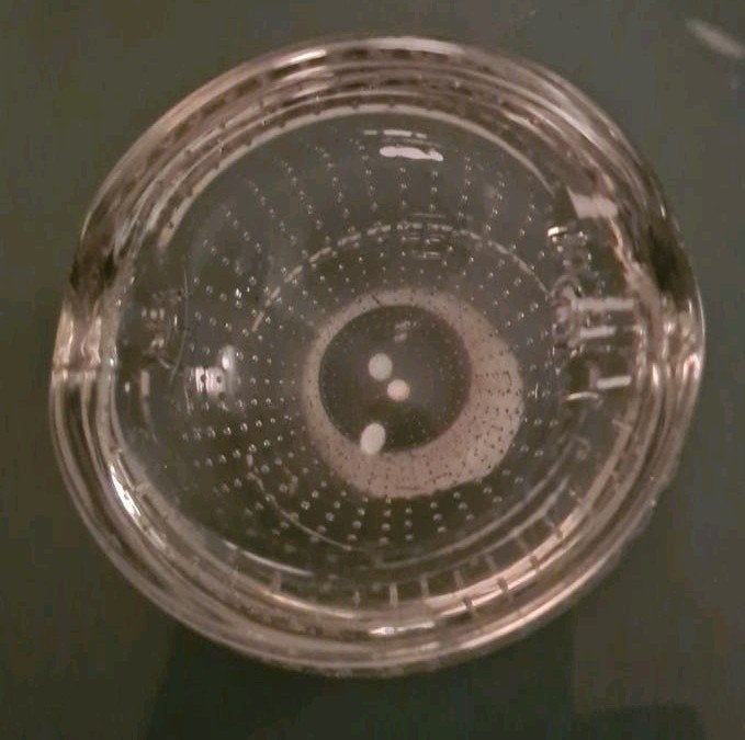 klein spijkerglas asbakje zie beschrijving, Ophalen of Verzenden
