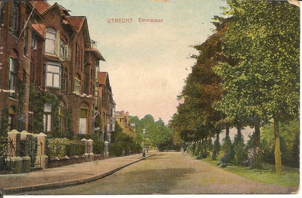 Ansichtkaart Utrecht Emmalaan 1917, Ophalen of Verzenden, Voor 1920, Gelopen, Utrecht