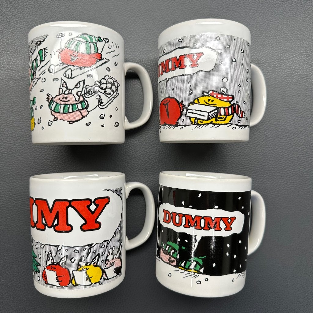 Set van 4 nieuwe en ongebruikte 'Dummy' mokken, Ophalen, Keramiek, Nieuw, Overige stijlen