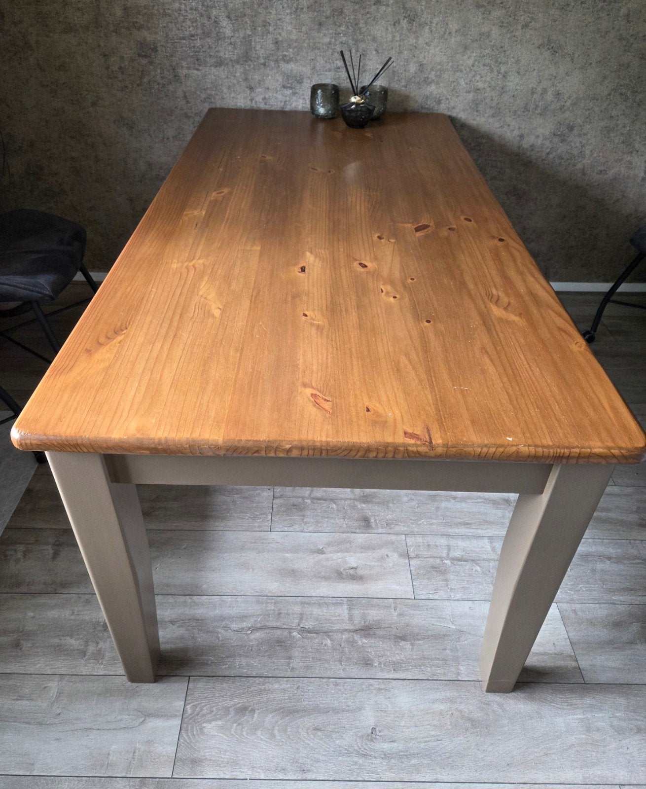 Stevige grenen eettafel 90 x 180, Huis en Inrichting, Tafels | Eettafels, Ophalen, Gebruikt, 50 tot 100 cm, 150 tot 200 cm
