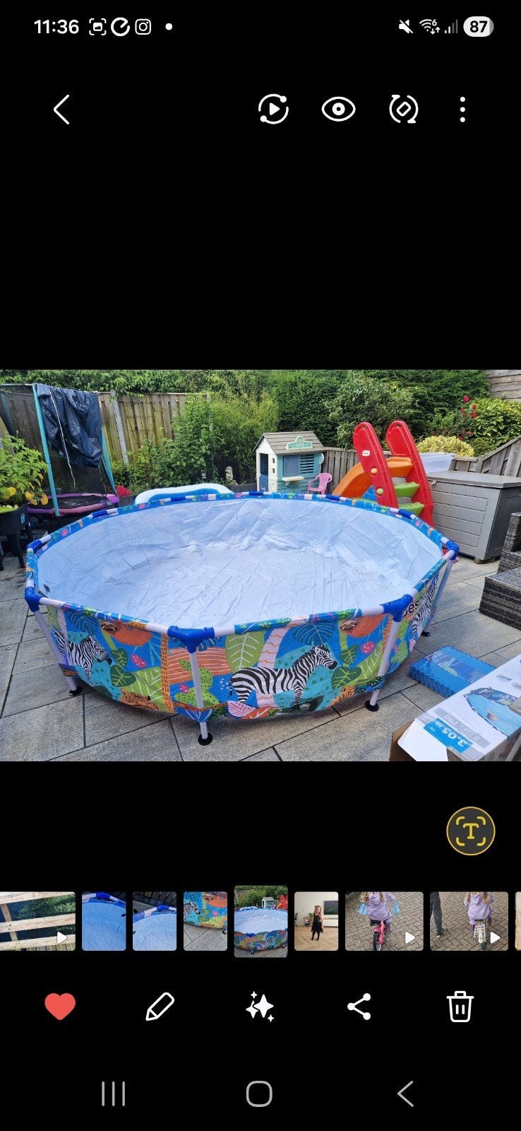 Zwembad, Ophalen, Minder dan 80 cm, Zo goed als nieuw, Opzetzwembad