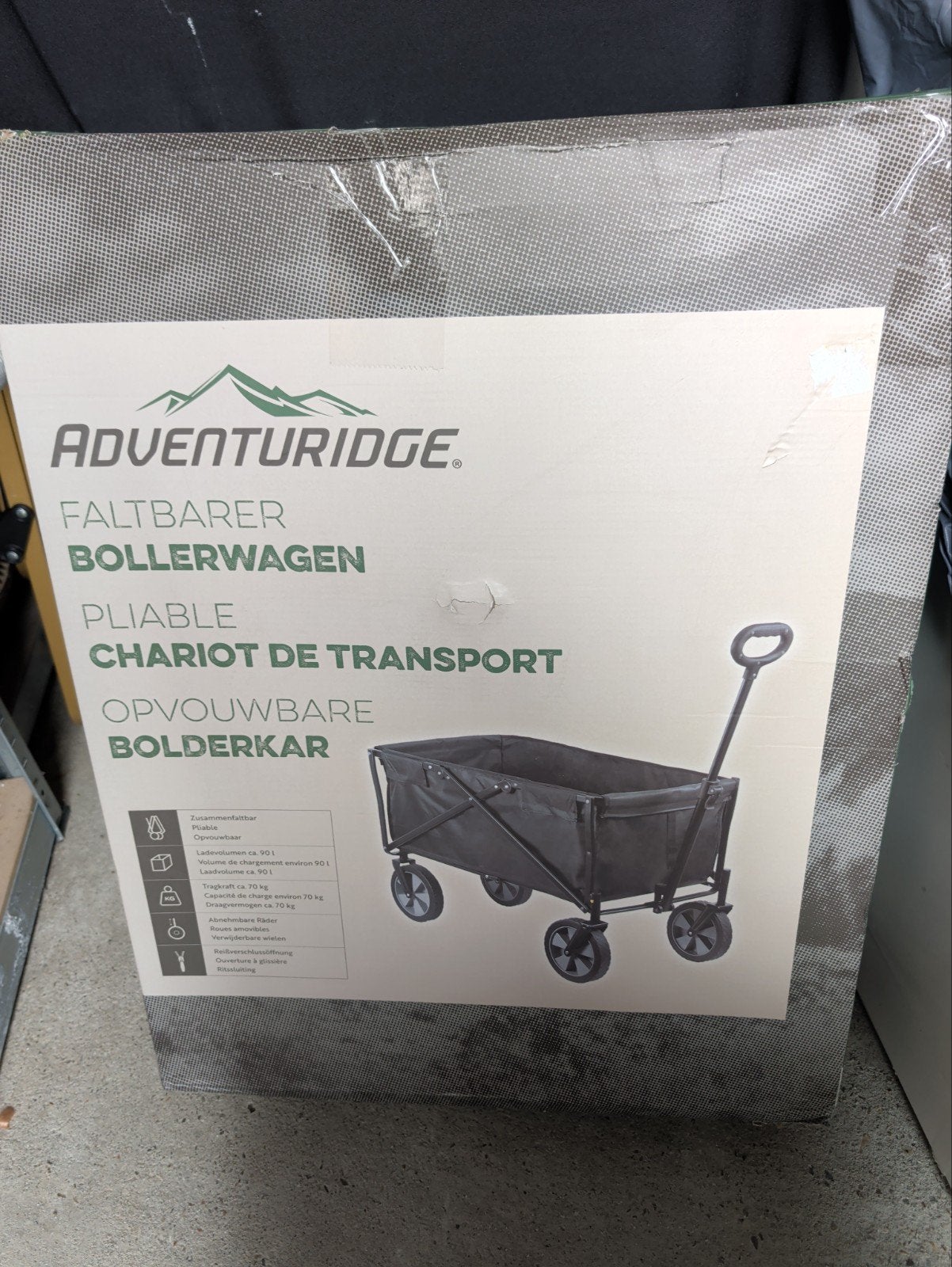 ADVENTURIDGE Opvouwbare Bolderkar - Nieuw in doos, Ophalen, Opvouwbaar, Nieuw
