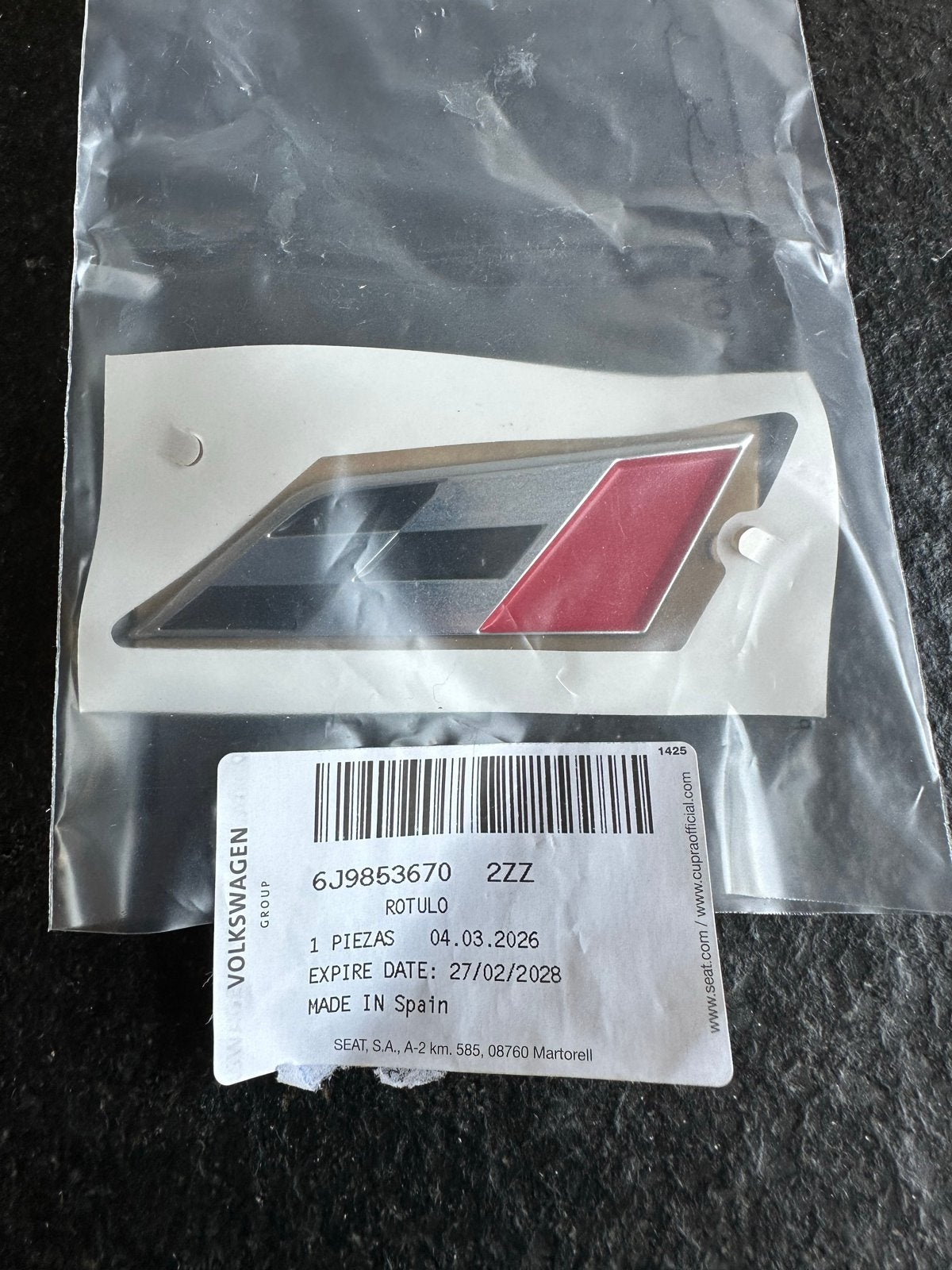 Origineel Seat Cupra Logo Grille Embleem 6J9853670, Ophalen of Verzenden