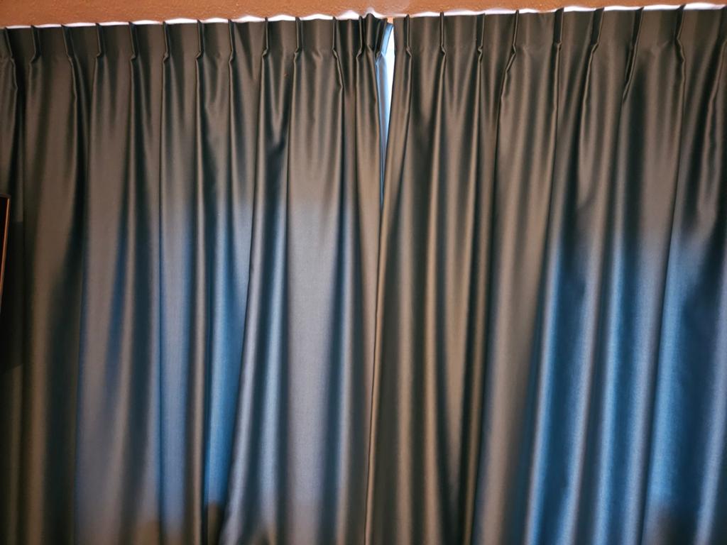 Turquoise Petrol gordijnen- 250x245 cm, Huis en Inrichting, Ophalen, Zo goed als nieuw, 200 cm of meer, 200 cm of meer