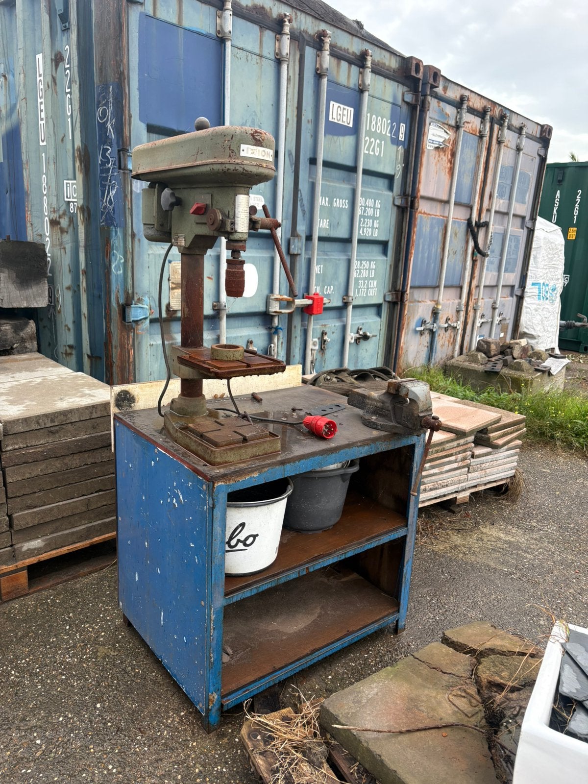 Kolomboor met werkbank, Doe-het-zelf en Verbouw, Ophalen, Gebruikt, 600 watt of meer, Kolomboormachine