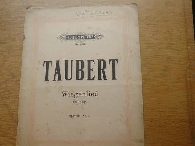 Taubert - wiegenlied - piano, Gebruikt, Klassiek, Ophalen of Verzenden, Artiest of Componist