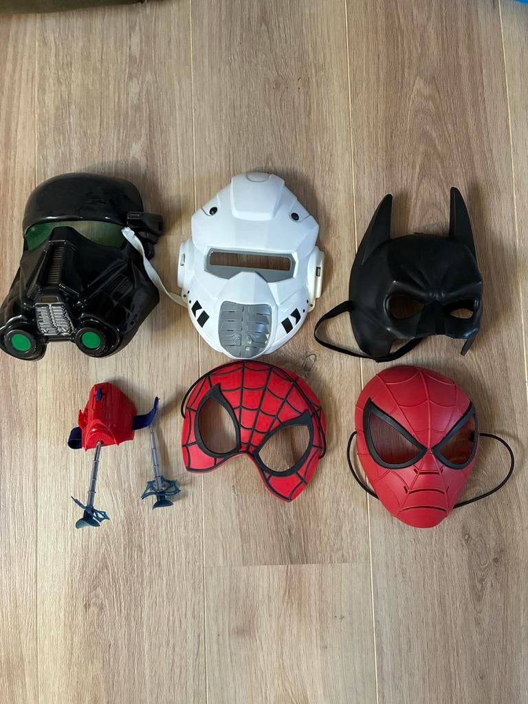 Verkleedmaskers Superhelden & Star Wars - Set van 5, Ophalen of Verzenden, Zo goed als nieuw