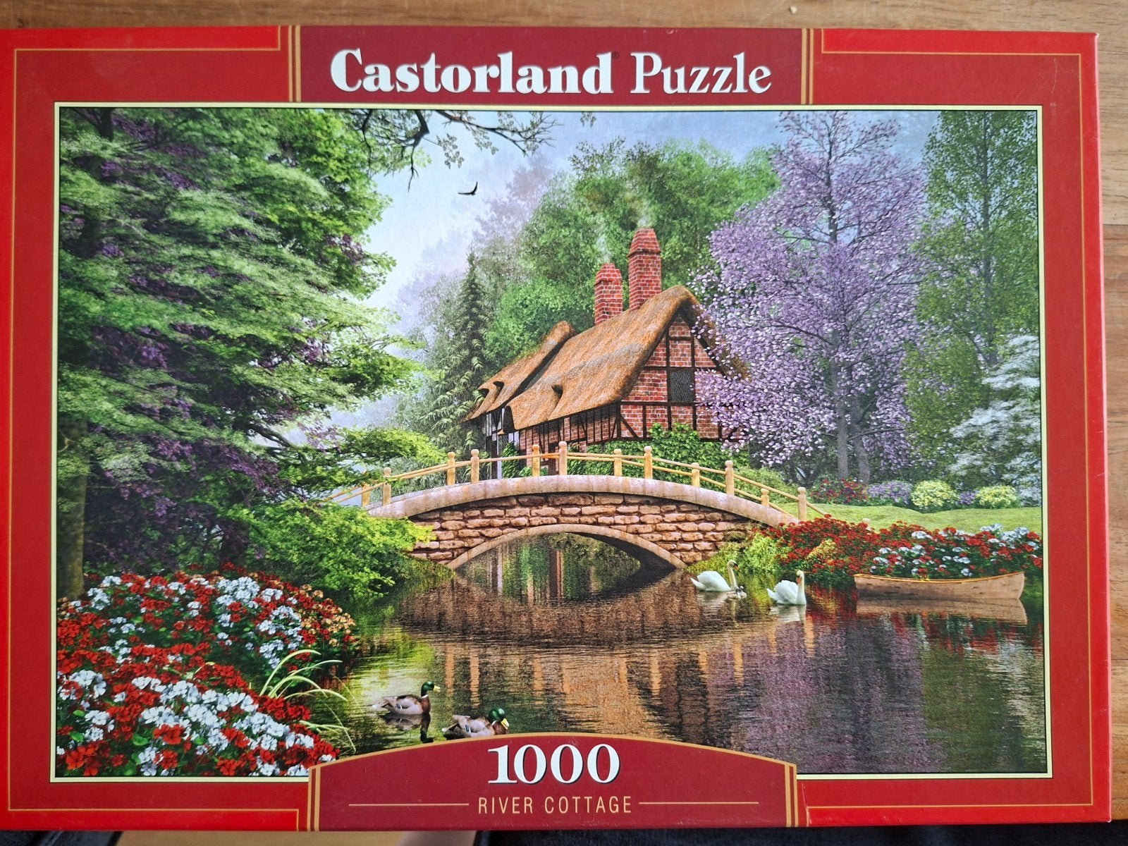 Castorland puzzel 1000 stukjes River Cottage, Ophalen of Verzenden, 500 t/m 1500 stukjes, Zo goed als nieuw, Legpuzzel
