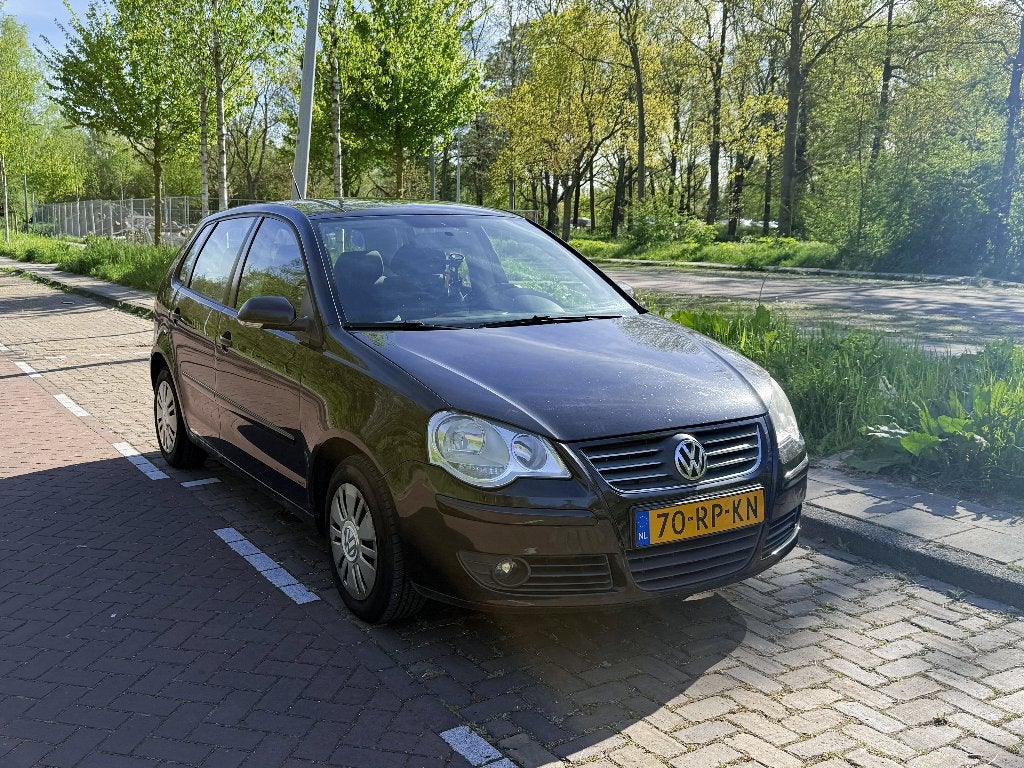 Volkswagen Polo 1.4 Zwart, Auto's, Voorwielaandrijving, Zwart, Zwart, Leder