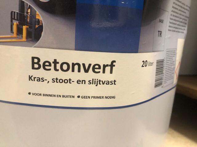 RUWOL BETONVERF Emmers 20 ltr.Rood blauw geel of groen, Ophalen of Verzenden, Zo goed als nieuw