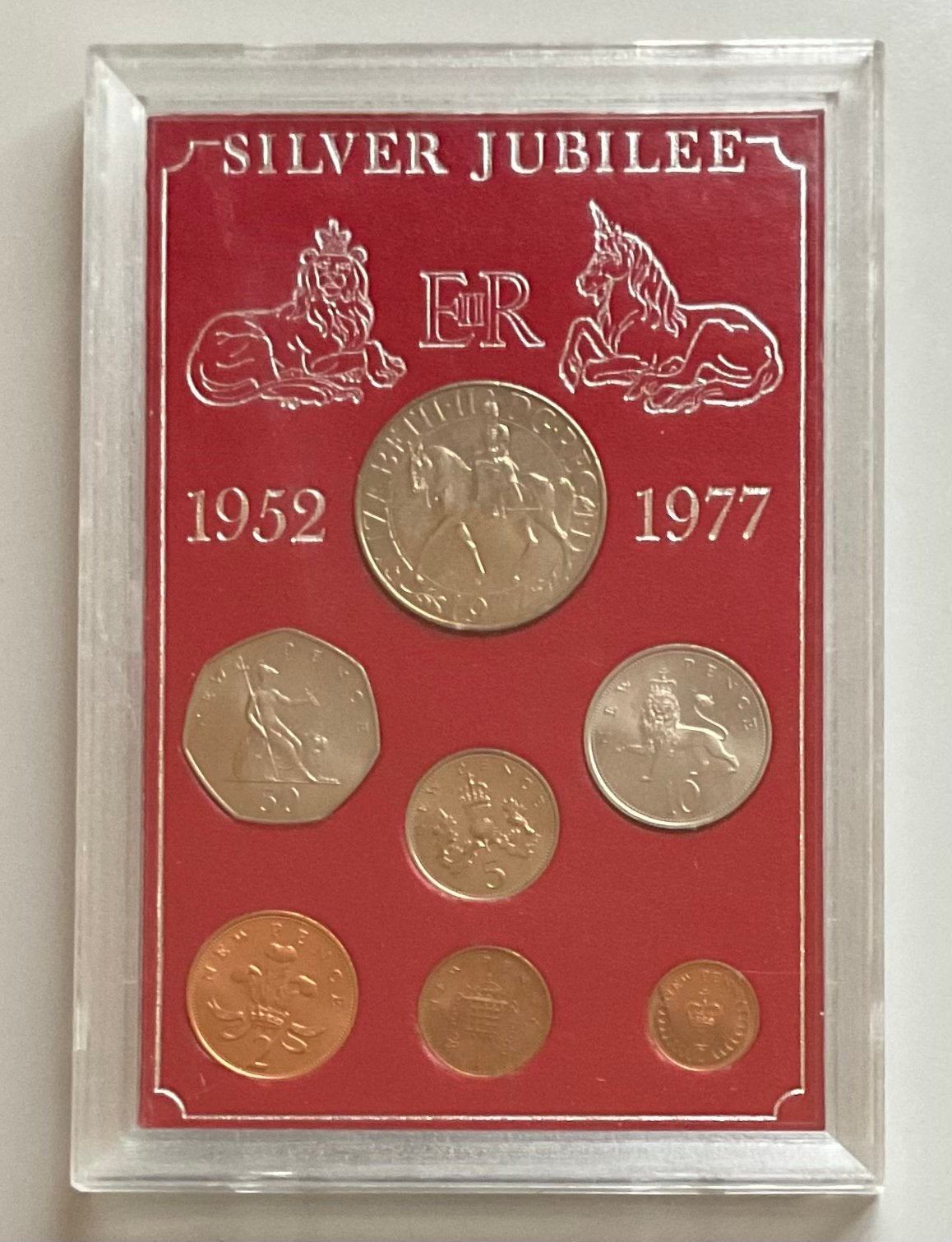 Munten - Verenigd Koninkrijk Jaarset 1977 "Silver Jubilee., Ophalen of Verzenden, Overige landen, Setje