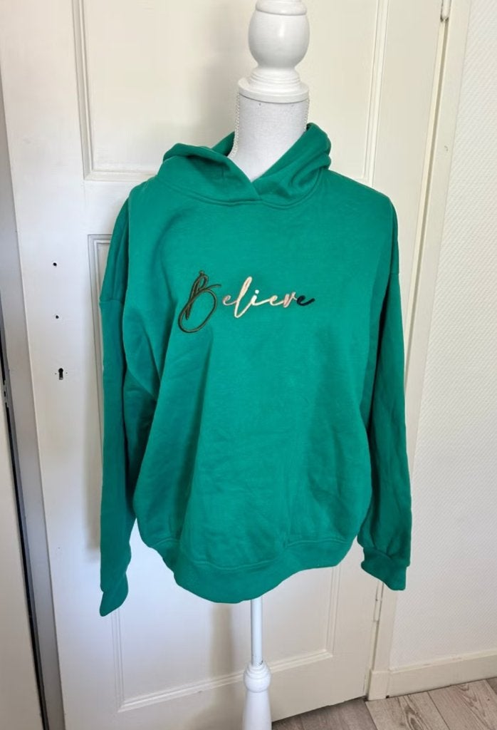 Groene trui/hoody van MOOIJ, oversized M t/m XL, Kleding | Dames, Maat 46/48 (XL) of groter, Ophalen of Verzenden, Zo goed als nieuw
