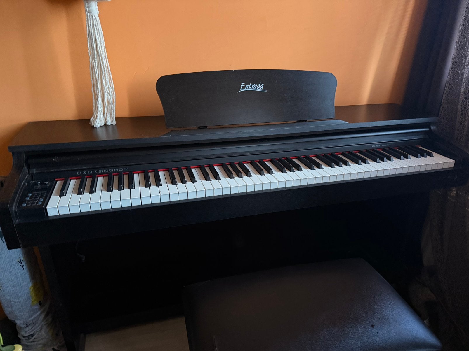Entrada Digitale Piano 88 Toetsen + Pianobank, Ophalen, Gebruikt, Zwart