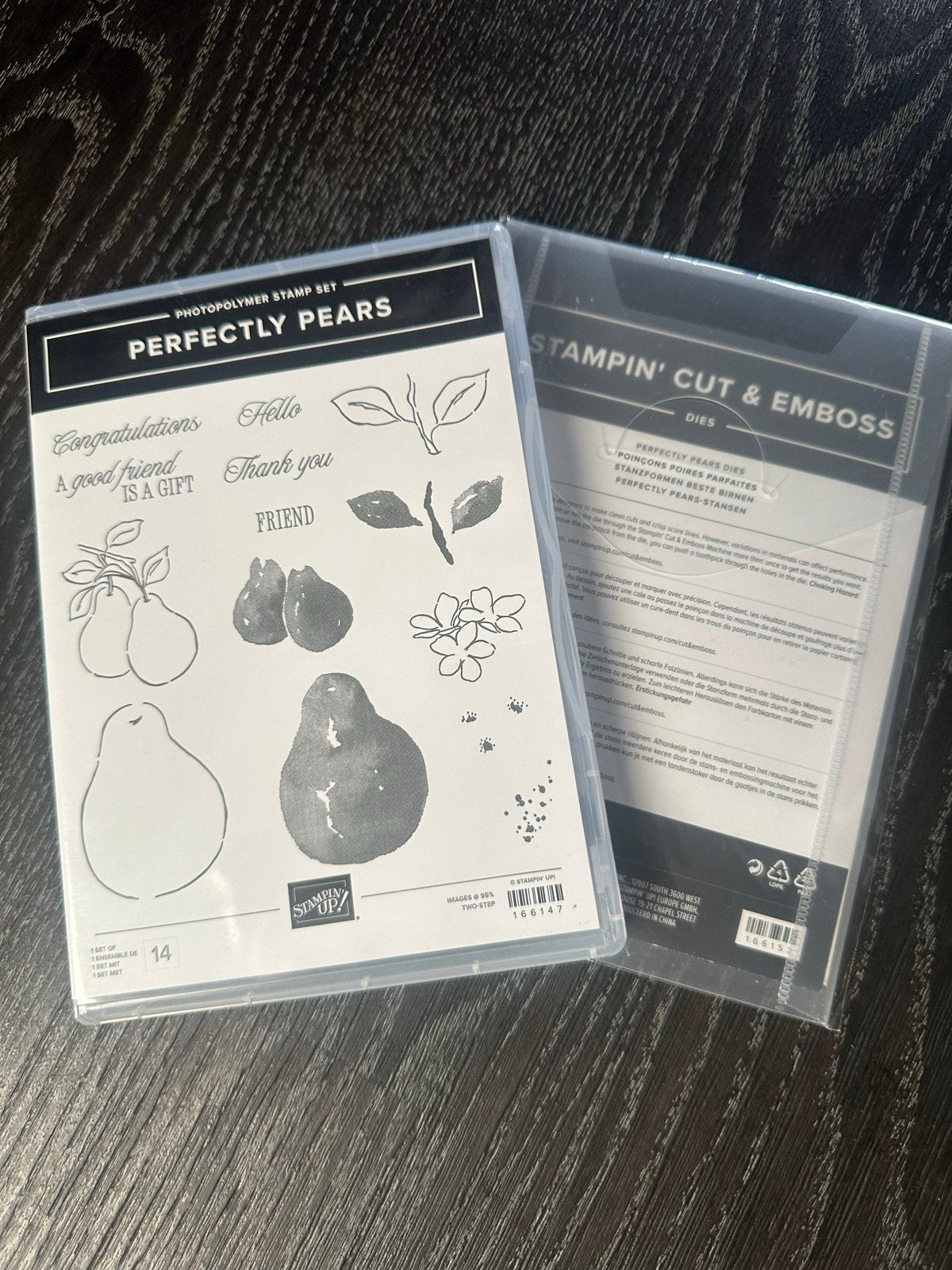 Stampin' Up! Perfectly Pears stempelset en stansen, Zo goed als nieuw, Kunststof, Overige merken, Natuur en Bloemen