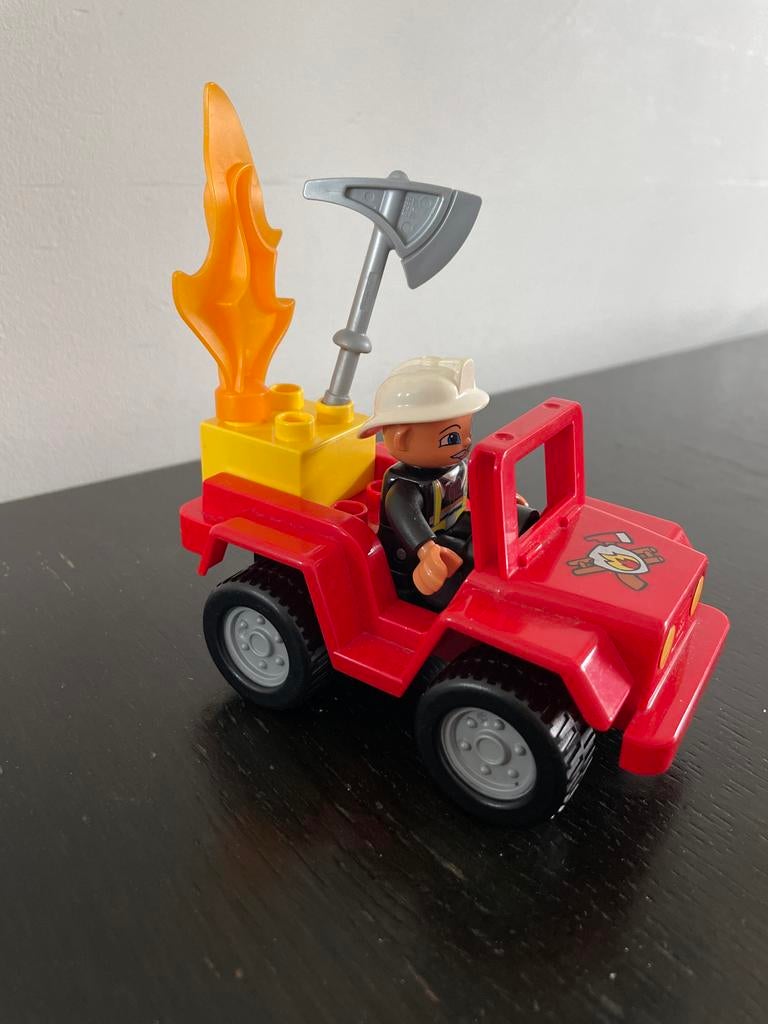 Lego Duplo 6169 Brandweerwagen met Brandweerman, Inclusief minifiguren, Ophalen of Verzenden, Duplo, Complete set