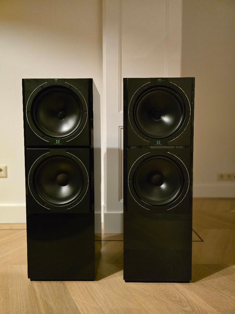 Te koop fraaie KEF C75 luidsprekers (nieuwe pianolak finish), Refurbished, 60 tot 120 watt, Front, Rear of Stereo speakers, Ophalen