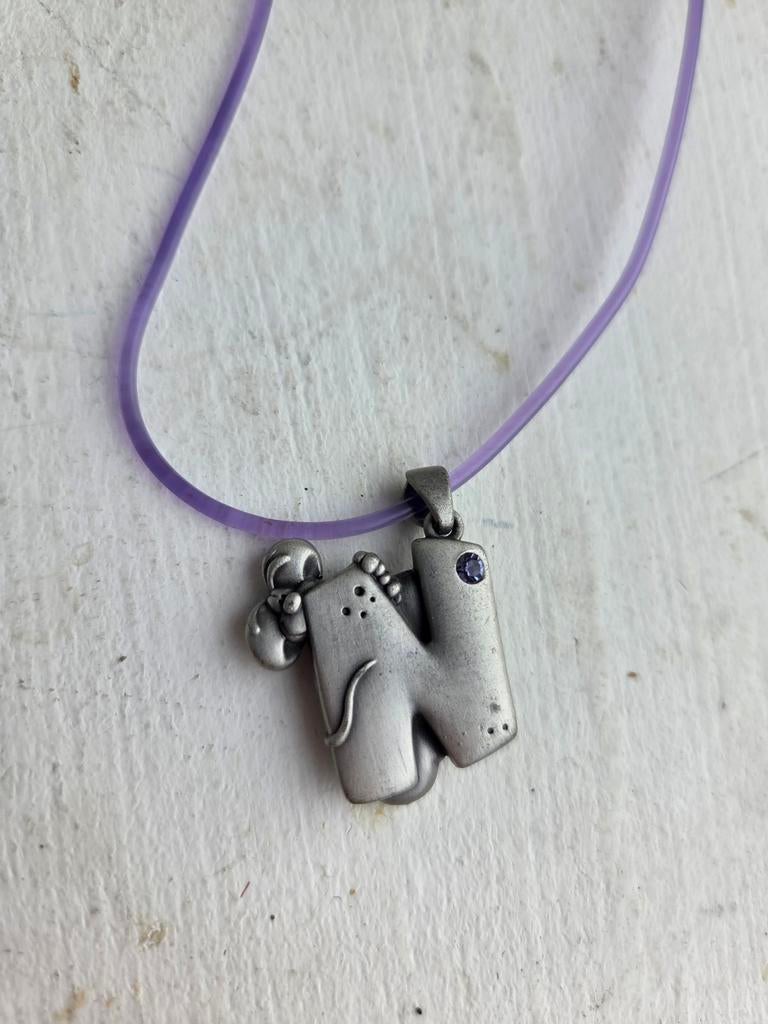 Diddl ketting letter N vintage, Ophalen of Verzenden, Zo goed als nieuw, Ketting