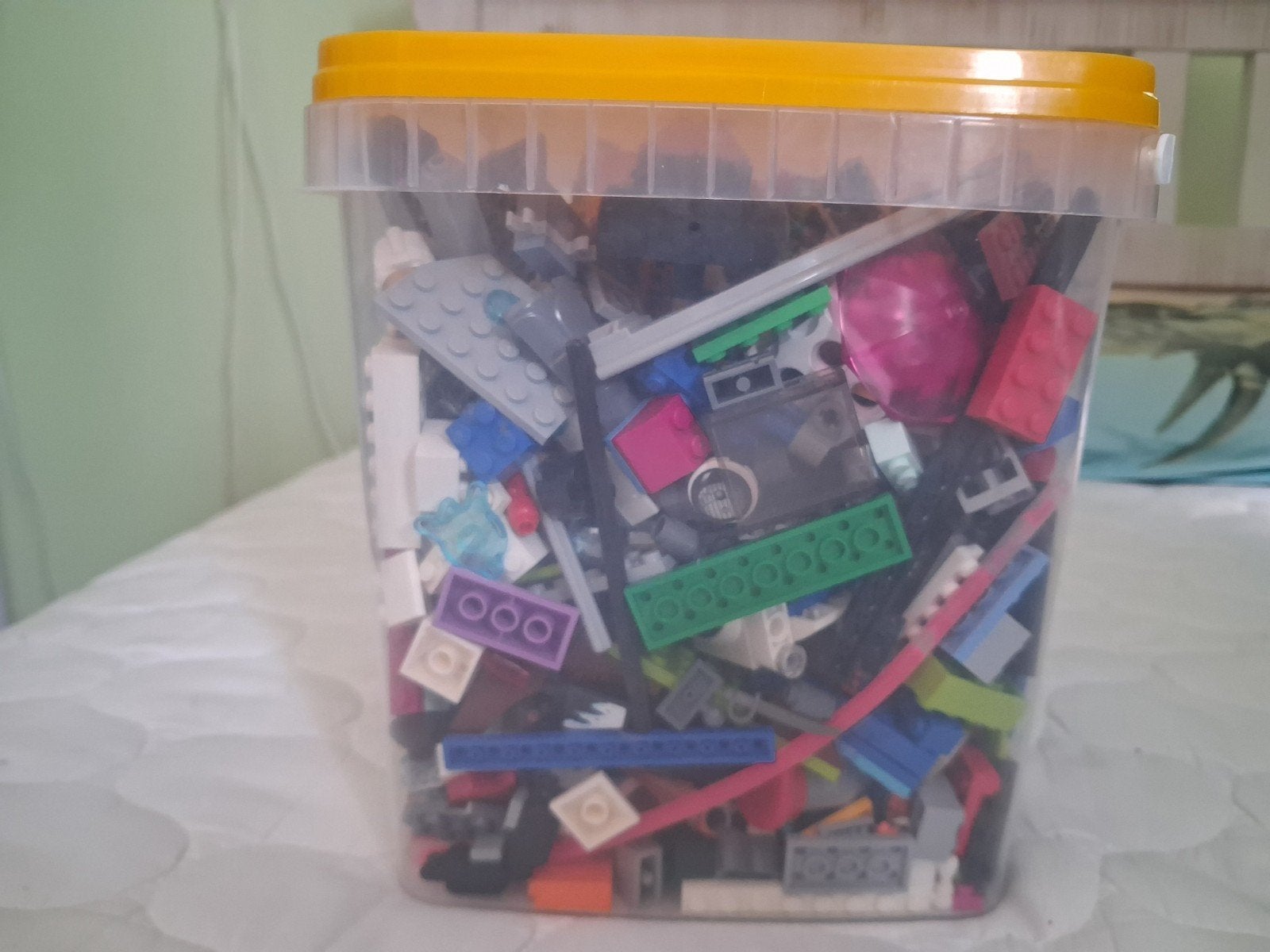 Doos vol diverse LEGO onderdelen en sets, Ophalen, Gebruikt, Lego, Losse stenen